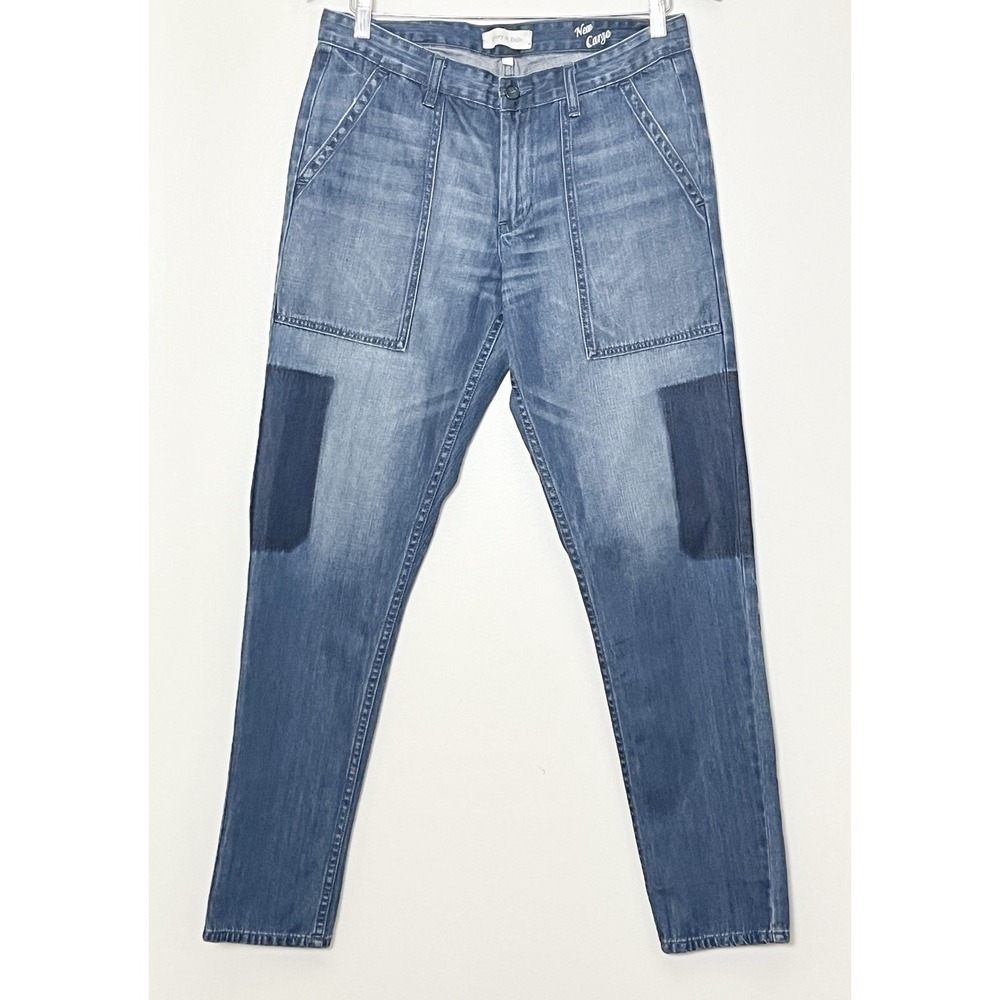 Henry & Belle Jeans Women's 30 Blue Denim New Cargo Fit Boho Quiet‎ Luxury